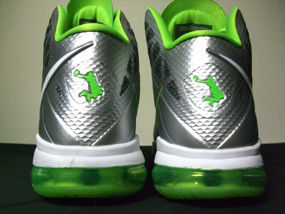 Nike Lebron 8 Punkman Men\'s Pre-owned Metallic Silver/Green Sneakers- sz. 10 1/2 Nike Lebron 8 Punkman Men main image 3