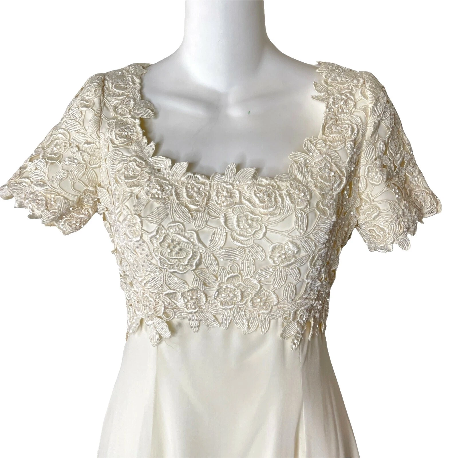 Short Sleeve Empire Waist Wedding Dresses