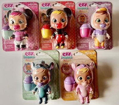 Cry Babies Magic Tears Disney Edition Mickey Minnie Daisy Angel & Stitch Set 5