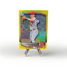 2025 Bowman Draft - Chrome JJ Wetherholt #BDC-145 Yellow Mojo Refractor /75 (RC)