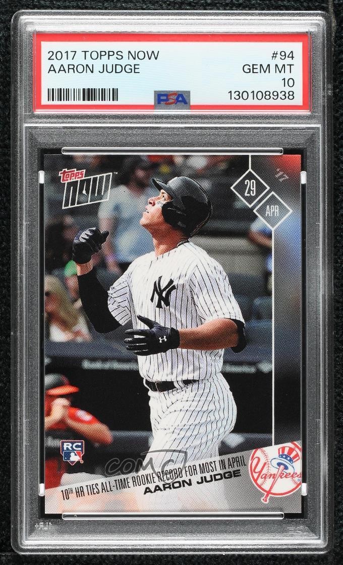 2017 Topps Now Topps Online Exclusive /1262 Aaron Judge #94 PSA 10 GEM MT 2s4