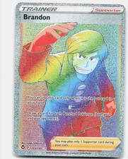 Brandon 203/195 Rainbow Rare Silver Tempest Pokemon Near Mint on eBay