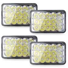 4x6 Inch LED Headlights Rectangular Compatible for Cadillac Fleetwood DeVille