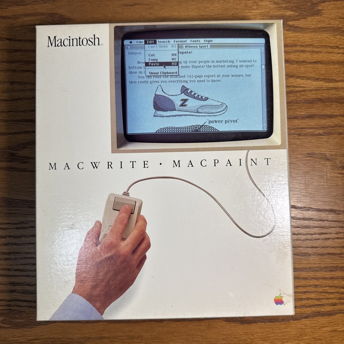 VTG RARE 1984 Macintosh 128K M0001 MacWrite MacPaint BOX Set! 1st