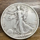 1937-S Walking Liberty Half Dollar 50c Silver Actual Coin Good For Collection