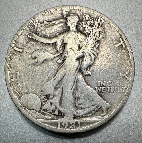 1921-S  WALKING LIBERTY HALF DOLLAR   VG DETAILS  KEY DATE  #1708