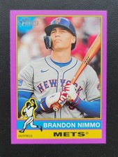 2025 Topps Heritage - Brandon Nimmo #37 Light Purple Border New York Mets 