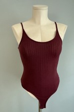 Urban Outfitters Out From Under Burgundy Ribbed Bodysuit Size XS