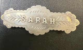 Vintage Sarah Brosche Silber gepunzt Anstecknadel fehlt Unikat Fund