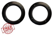 JSP 2pk Black Plastic Speaker Adapter Spacer 1" Depth 5.25"-6" Car Audio