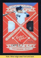 2019 Panini Leather & Lumber and Dual Jersey/Glove 24/25 Alex Bregman READ hg6