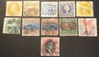 SCOTT #112-122 USED 1869 SMALL PICTORIAL STAMPS COMPLETE SET   -- BRIGHT COLORS