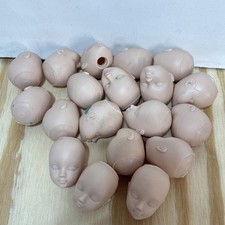 19 Pcs lot Soft Plastic Practice Makeup DIY Doll Head For 11.5" Doll Heads 1/6