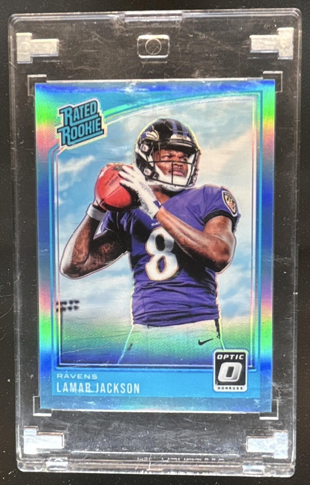 2018 Donruss Optic Lamar Jackson Aqua Prizm Rookie RC #/299 Ravens