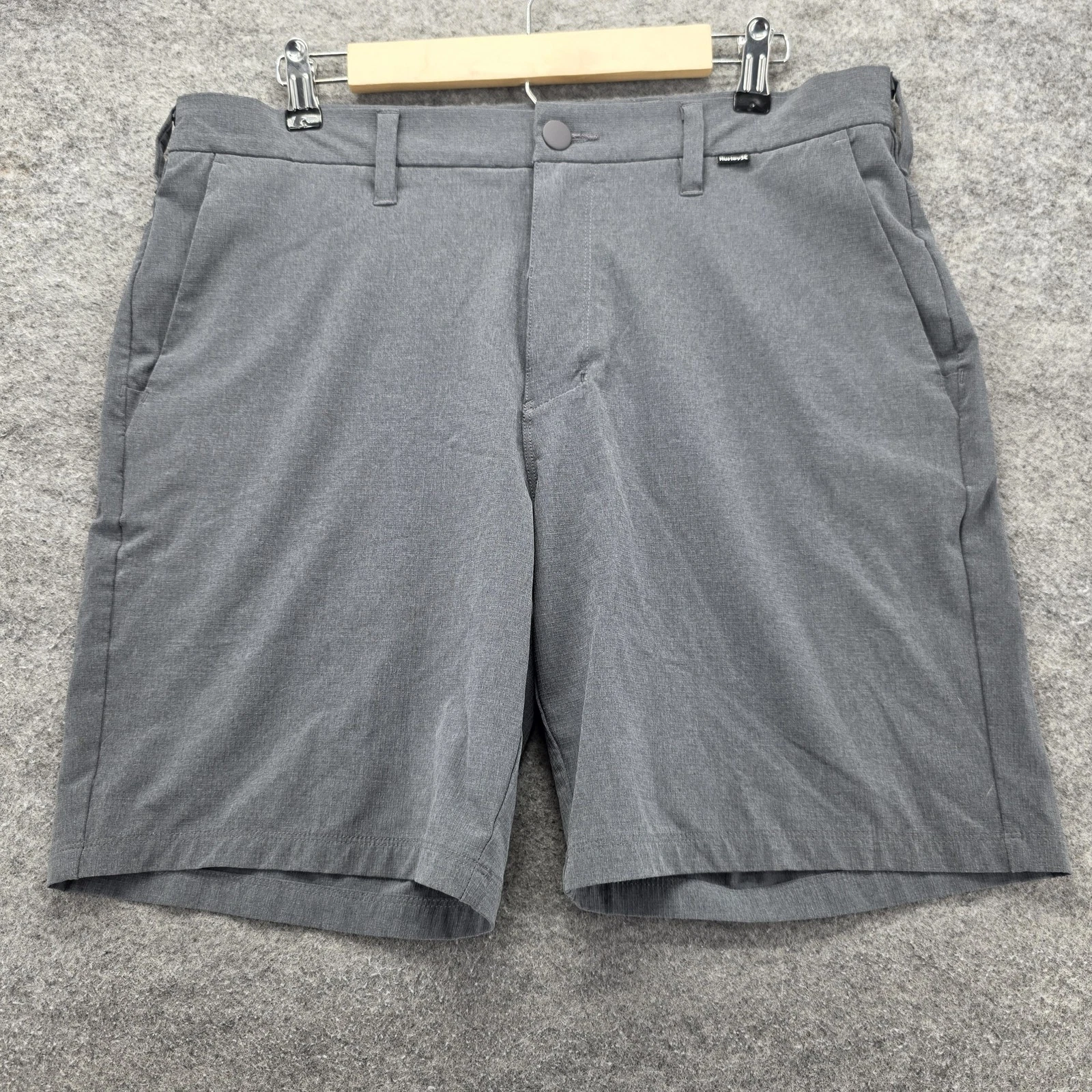 Hurley Shorts Mens 33 Gray Drifter Hybrid Casual Stretch Quick Dry Chino Golf