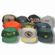  Lot of 10 Vintage Advertising Trucker Hats Snapback Caps Rope Patch READ