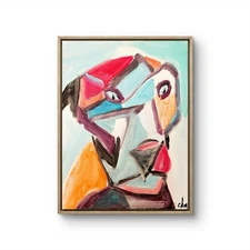 11 X 14 EXPRESSIONISM ORIGINAL FLUORESCENT HANDMADE COLORFUL PAINTING ON CANVAS