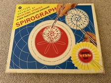 Vintage Denys Fisher Spirograph Set /original  board, paper, pins instructions