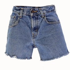 90s Vintage Levis 550 Denim Shorts Medium Stone Wash Womens 4 Cut Offs Relaxed