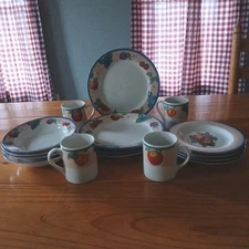 Fruit Design Dish Set Certified International Corp Eileen Rosenfeld 16 Pc Set