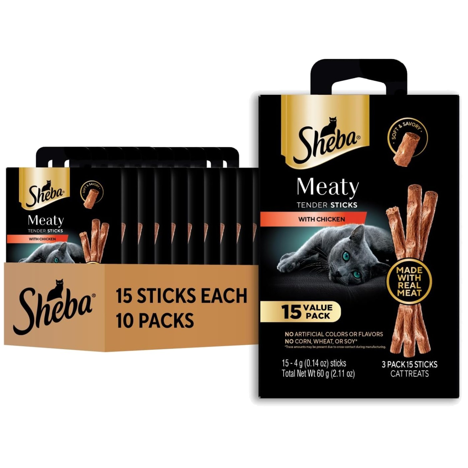 Essential Amino Acids Cat Treat Sticks, Pack of 10