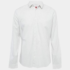 Hugo Boss Red Label White Textured Extra Slim Fit Shirt XL