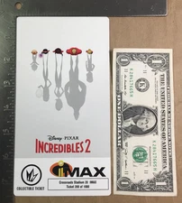 "Incredibles 2" Regal IMAX Collectible Ticket Brad Bird Elastigirl Frozone Pixar