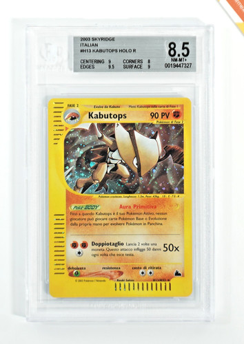 Pokemon BGS 8.5 Kabutops #H13 Holo Skyridge 2003 Italian