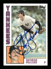 1984 Topps 539 George Frazier signed auto autograph  dec'd bold blue sig MZ BXCP