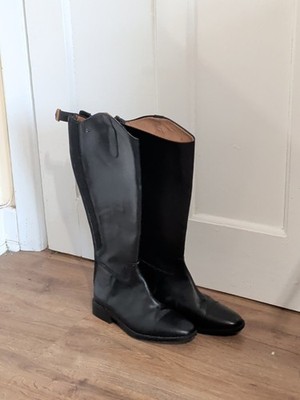Rhinegold schwarze lange Reitstiefel Gr. 38 (Gr. 5) 