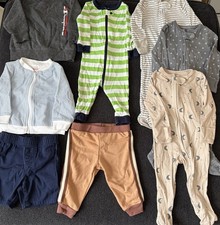 Baby Boy Clothing Bundle - Sleeping Bodysuits and More - Size 6/9 Months