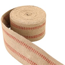 MYFULLY Craft Jute Webbing Tape, 3.5" x 10 Yards, Chair Webbing Burlap Ribbon wi