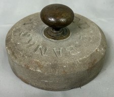 Antique Butter Stamp, Print, Press, Mould, Stone, Dairy Cow Carving