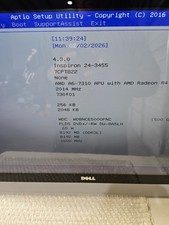 Dell Inspiron AIO 24-3455 24" AMD A6-7310 2.0GHz 16GB RAM 500 HDD AMD NO OS Good