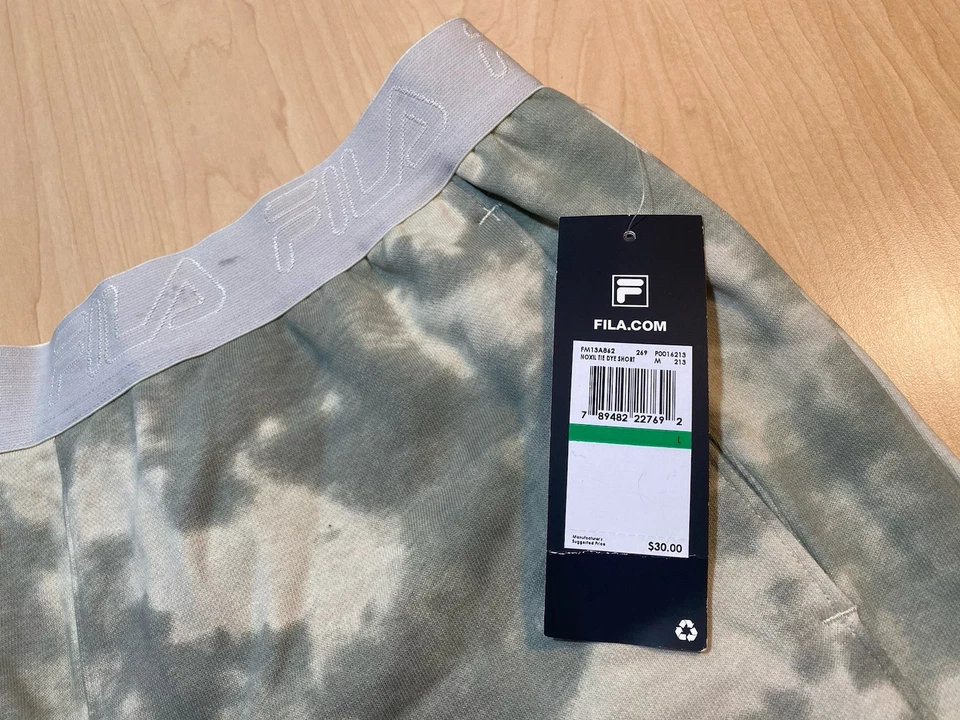 FILA Tie Dye TRAINING Large New LOGO SHORTS POCKETS NWT - Image 2 of 4