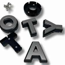 MAGNETIC GRAY Grille Letters for 16-23 Toyota...