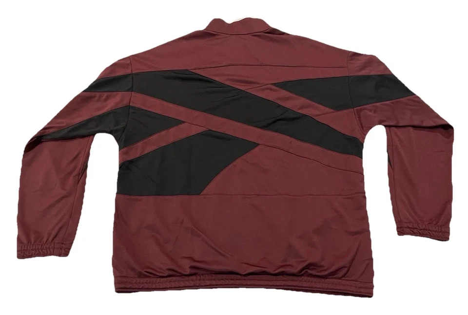 Reebok Adult Track Jacket Identity Vector Tracktop Maroon-Full Zip S~ XL Maroon - Image 4 of 4