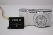 Samsung Galaxy EK-GC200 16.3MP Digital Camera w/21x Zoom White Tested w/Batt SD