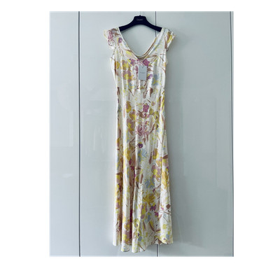 Ted Baker Maxikleid mit Blumenmuster, Wasserfall-Ausschnitt, Größe 1 (34)