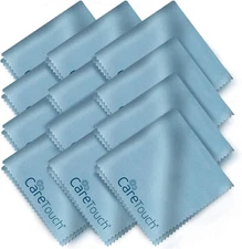 Care Touch Eyeglass Cleaning Cloth - 12 Pack of Microfiber Cleaning Cloth for Gl