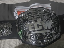 BRAND NEW WWE SHOP ECW BIG SILVER HEAVYWEIGHT TITLE BELT AND ORIGINAL BAG
