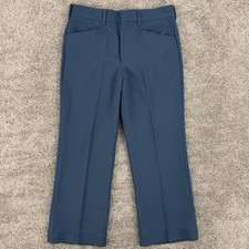 Vintage 80s Kings Road Sears Pants Men  s Size Tag-34/Fits-32 Short Double Knit