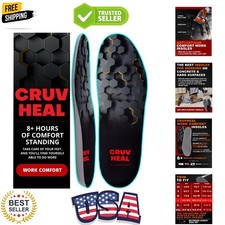 Work Comfort Orthotic Insoles - Anti Fatigue Shoe Insert Men Women - Low Arch...