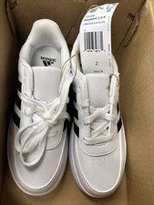 Kids Adidas Breaknet 2.0 K Tennis Shoes HP8956 Color White/Black Brand New