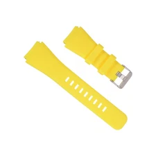 Rubber Watch Band 22mm, Unique Design Replacement Silicone Watch Strap, Yellow