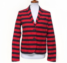 GAP The Academy Blazer Navy Red Striped Button Down Lapel Career Jacket 8
