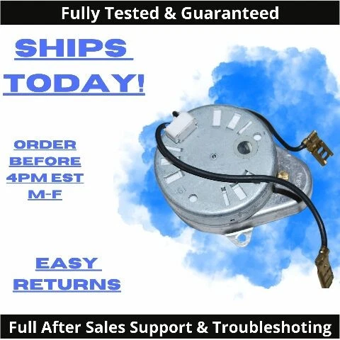 Used Washer Timer Motor 414-037-20 – Compatible With Stacked/Spin/Combination Dryers