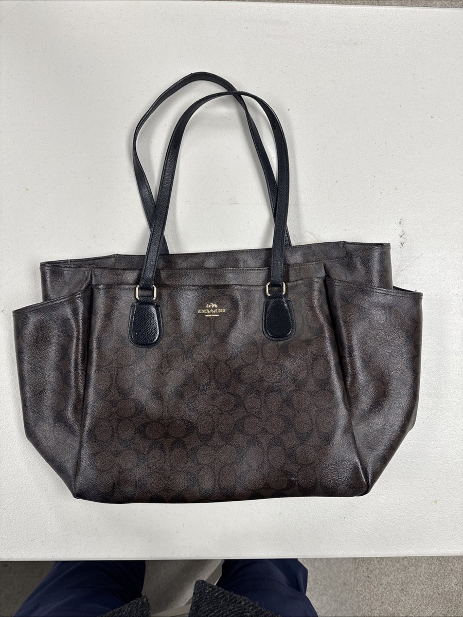 Coach Monogram Baby Diaper Bag in Signature Canvas Crossbody Tote