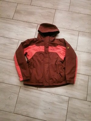 Jack Wolfskin 3-in-1 Funktionsjacke Jacke Gr. L (42-44) Bordeaux, pink Damen