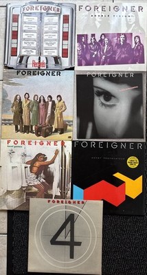 7x Foreigner Vinyl LP Konvolut - FOREIGNER 4, INSIDE INFORMATION, HEAD GAMES 